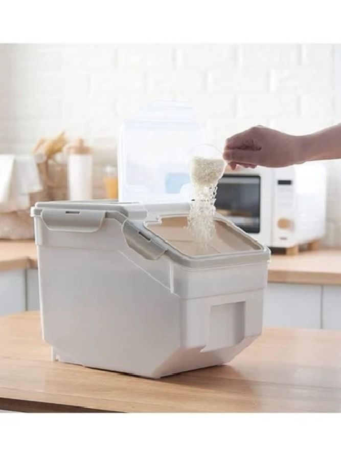 Household Kitchen Waterproof and Moisture-Proof Plastic Sealed Storage Box, Rice Flour and Other Grain Storage Tanks (10kg)  - Image 1