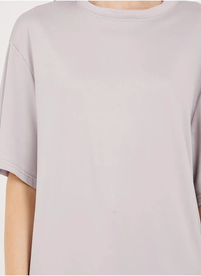 Styli Oversized Basic Round Neck  T-Shirt