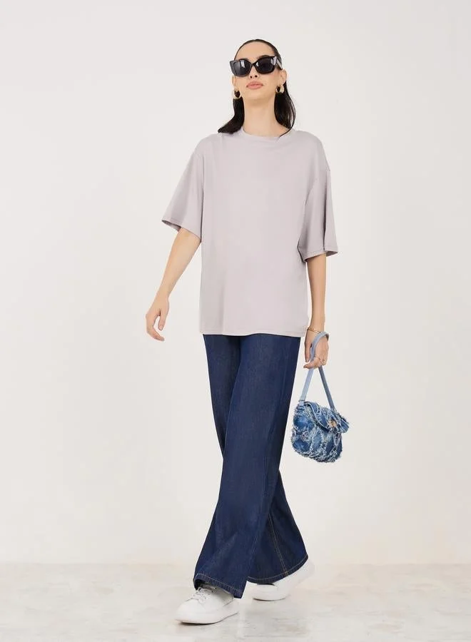 Take Two Oversized Basic Round Neck  T-Shirt