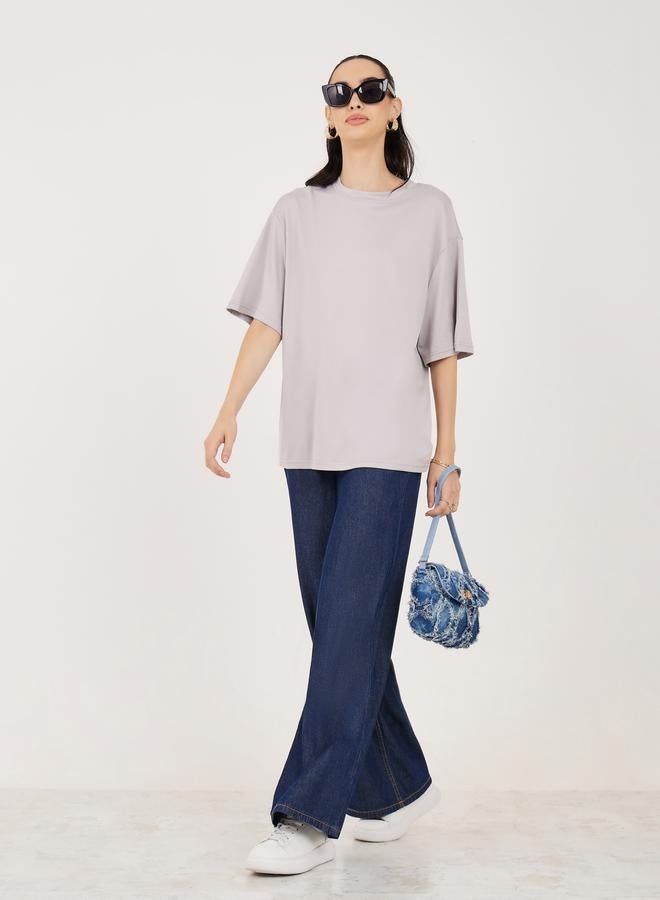 Take Two Oversized Basic Round Neck T-Shirt - Image 2