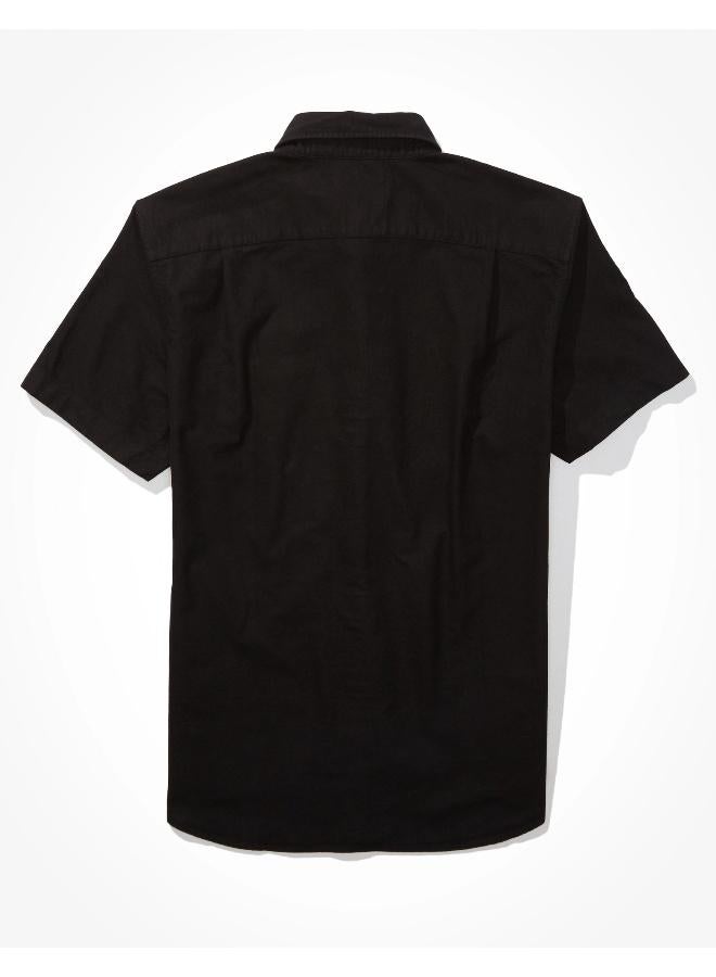 American Eagle AE Classic Fit Oxford Short-Sleeve Button-Up Shirt - Image 2