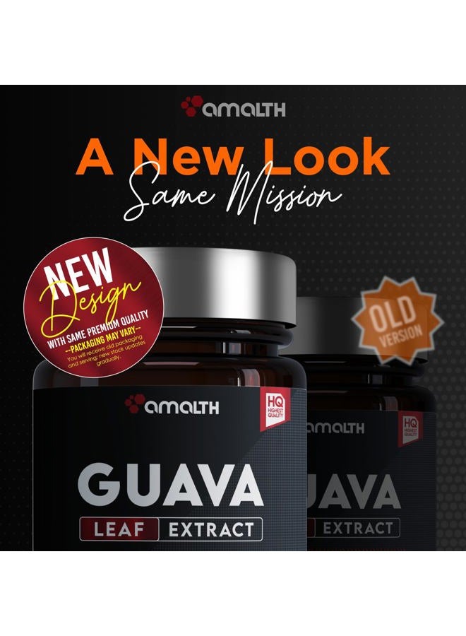 AMALTH Guava Leaf Extract 10:1 Maximum Strength Equivalent To 10000Mg With Piperine 90 Vegetable Capsules - Image 2
