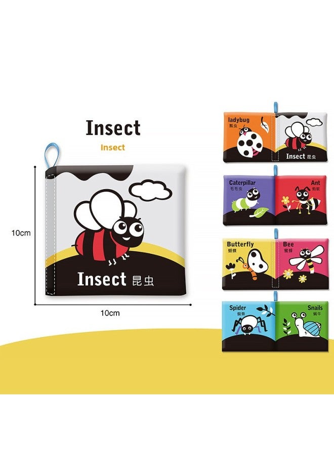 Toy Baby Baby Cloth Book Ring Paper Tear Not To Rip Three-dimensional Cloth Book Children's Early Education Cognitive Bite Book 0-1 Years Old-Color:The Insect Cloth Book Contains A Ringing Paper Bb Device (opp Bag)  - Image 1