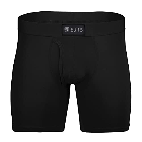 Ejis Sweat Defense Boxer Brief | Fly | Sweat Proof Micro Modal (Small, Black) - Image 1