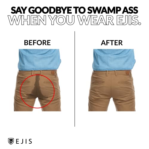 Ejis Sweat Defense Boxer Brief | Fly | Sweat Proof Micro Modal (Small, Black) - Image 4