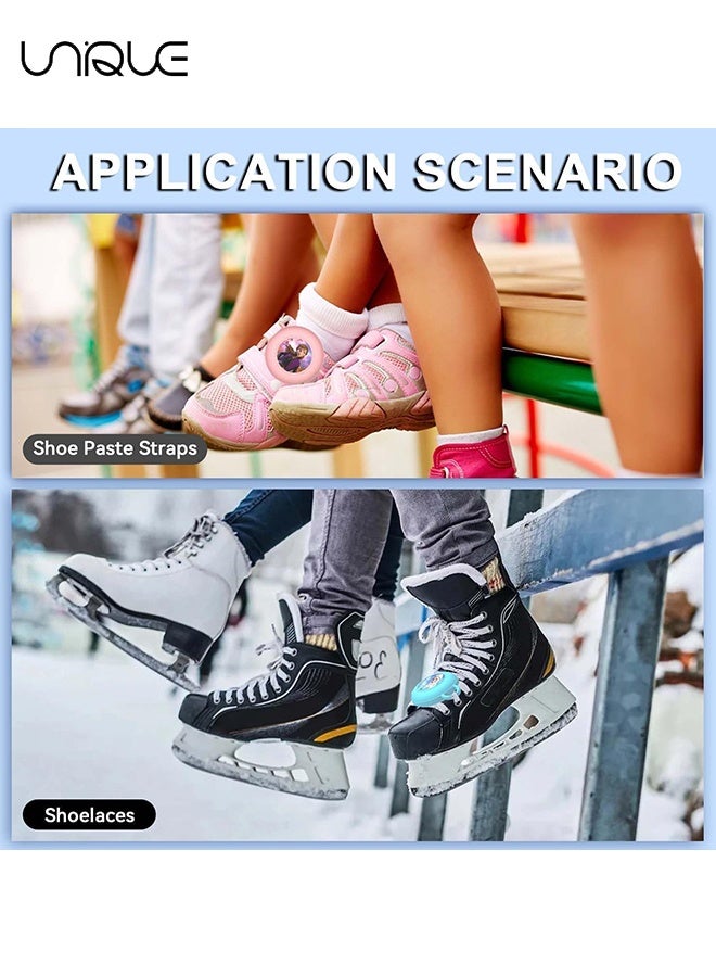 يونيك 2 عبوة - لحامل Airtag للأطفال أربطة الحذاء والأشرطة - مقاوم للماء حامل هواء كرتوني لطيف للأطفال - لحقيبة Apple Air Tag للأطفال الصغار من السيليكون مخفية - وردي / أزرق - Image 5