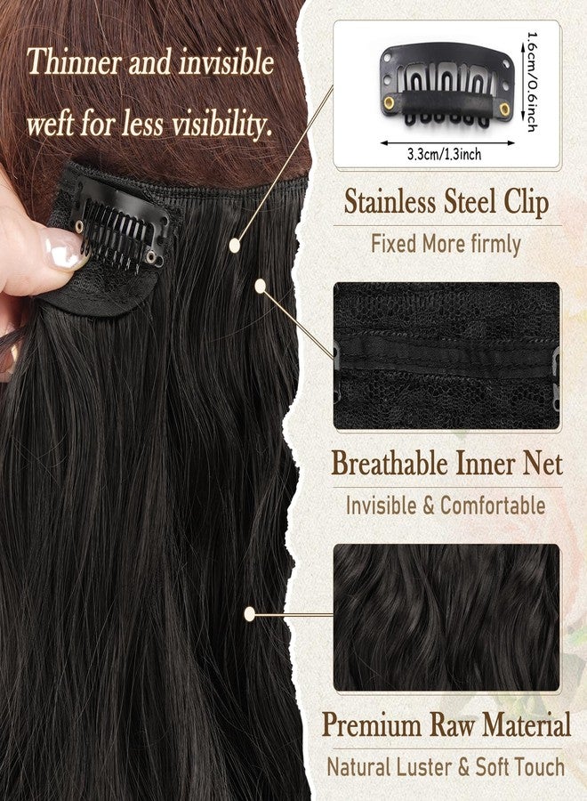 بارسدار وصلات شعر بارسدار سوداء بنية اللون - 12 بوصة، مموجة، كثيفة، ناعمة، مصنوعة من مواد صناعية، مناسبة للاستخدام اليومي والحفلات والهالوين - Image 3