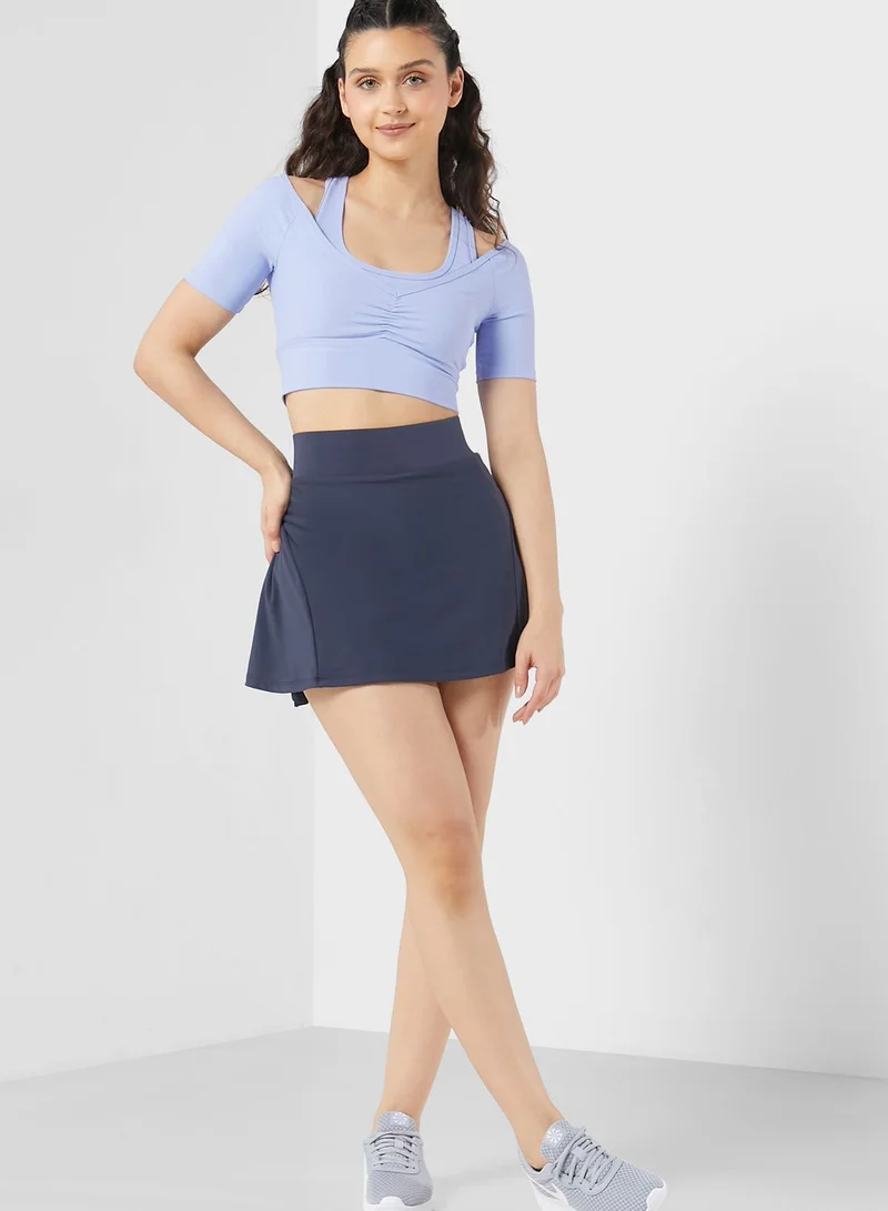 FRWD Cold Shoulder Cropped Athletic Top