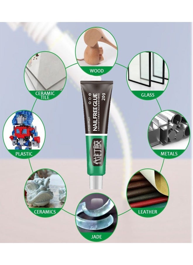 Nail Genie - Glue Quick Drying Glue Strong Adhesive Sealant Fix Glue 20g, Can Replace The Nail Fixed, Bearing Force is Strong, Will Not Harm The Wall, Green and Environmental Protection - Image 1