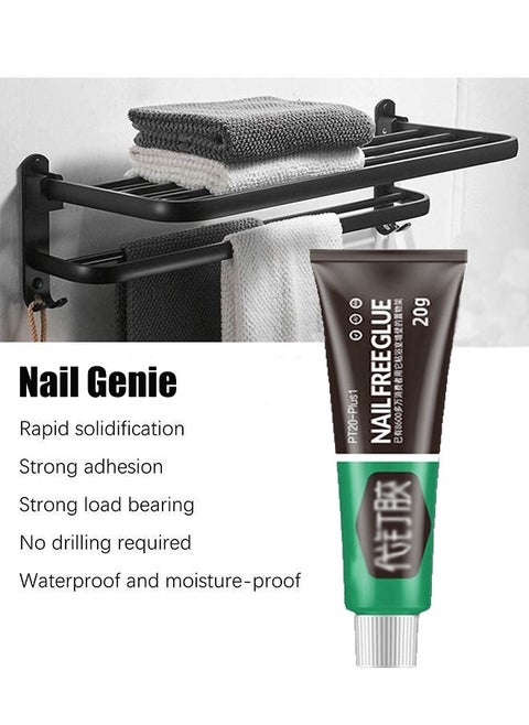 Glue Quick Drying Glue Strong Adhesive Sealant Fix Glue 20g, Can Replace The Nail Fixed, Bearing Force is Strong, Will Not Harm The Wall, Green and Environmental Protection