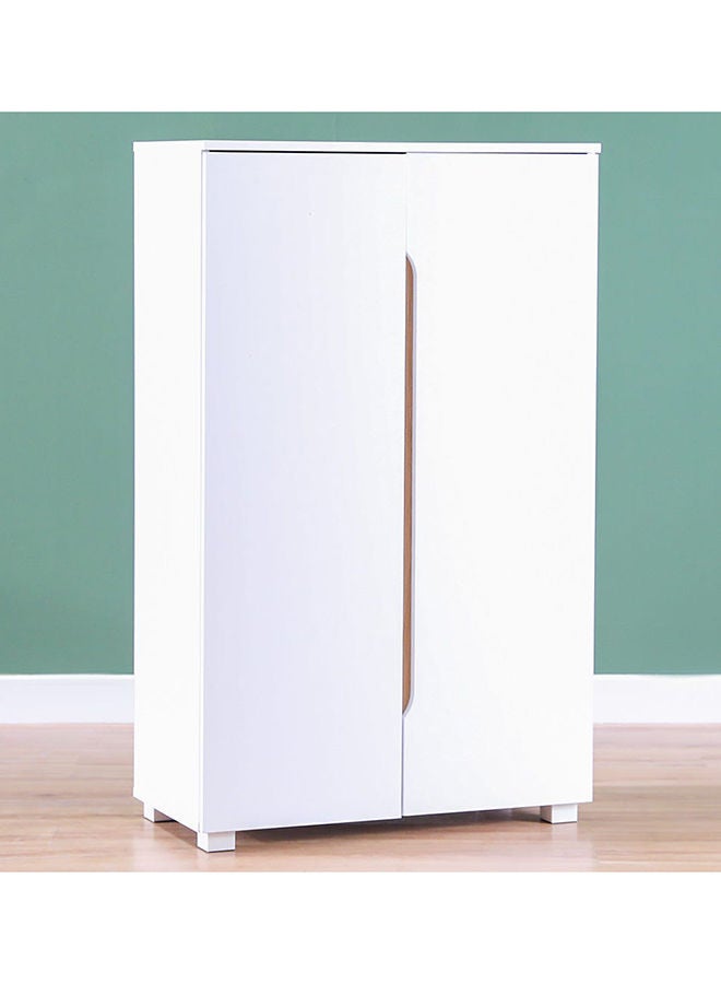 DANUBE HOME Hornbill Shoe Cabinet 21 Pairs Of Shoes Modern Design FurnitureWooden Shoe Organizer for Entryway, Hallway, Living RoomL 73x36x120 cmMade in Malaysia Shoe Rack-White/Oak - Image 4