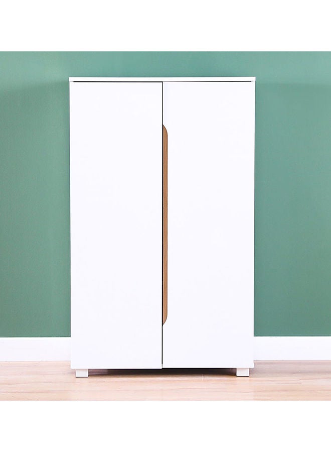 DANUBE HOME Hornbill Shoe Cabinet 21 Pairs Of Shoes Modern Design FurnitureWooden Shoe Organizer for Entryway, Hallway, Living RoomL 73x36x120 cmMade in Malaysia Shoe Rack-White/Oak - Image 2