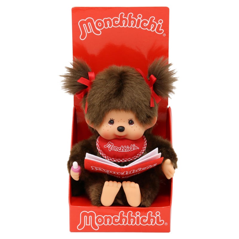 Sekiguchi Monchhichi Sekiguchi Sitting & Reading Girl Plush Doll - Image 1