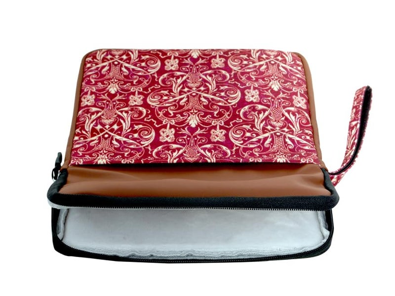 Tablet Sleeve Case Cover for Upto 11.5" for iPad 10.2/Air 10.9/Pro 11/ Samsung/Lenovo/Galaxy Tab A9 Plus/S8/S9/Realme Pad/Honor Pad X9/Xiaomi Mi pad 7/Redmi Pad/Oneplus Pad, Brown Filigree
