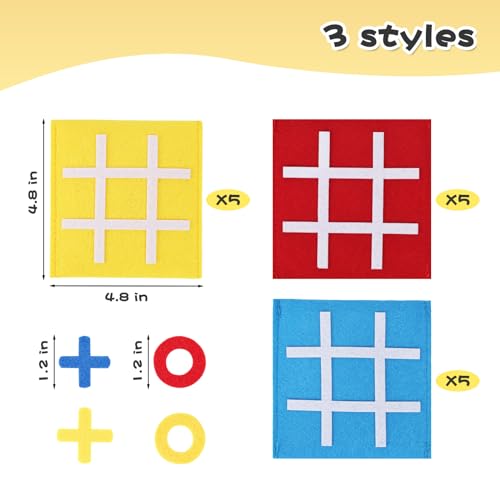 LovesTown 30PCS Tic Tac Toe Board Game Mini Strategic Board Game for Kids Family Classic Educational Toys Indoor Party Game for Goodie Bag Stuffers Party Favors Gifts - Image 5