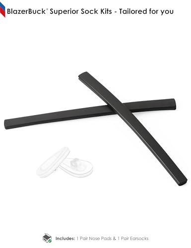 BLAZERBUCK Replacement Earsocks & Nose Piece for Oakley Tincup Glasses OX3184 OX5099 - Black - Image 4