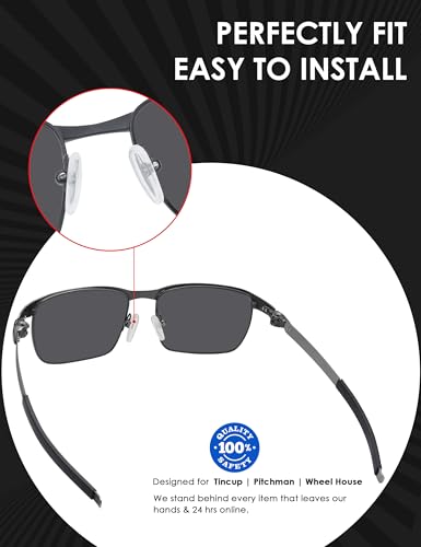 BLAZERBUCK Replacement Earsocks & Nose Piece for Oakley Tincup Glasses OX3184 OX5099 - Black - Image 2