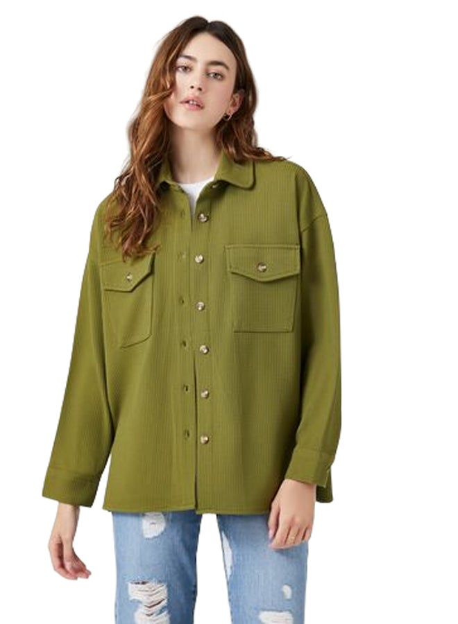 FOREVER 21 سترة مزدوجة الصدر ذات شق  - Image 1