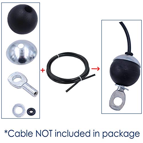 J Bryant Gym Machine Accessories 5mm Cable Ball Stopper Interface Port Components Fitness Equipment Wire Rope Port Joint Replacement Parts for Home Gym Machine Use (Ball) - Image 3