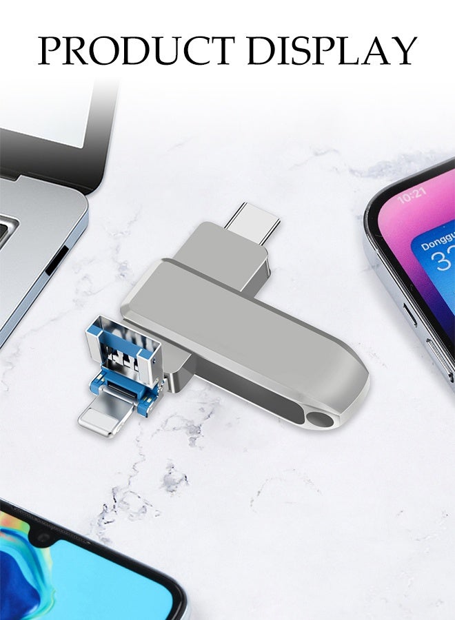USB Flash Drive，2TB 3-in-1 Multi-conversion Interface Memory Stick，USB 3.0 Memory Stick Thumb Drive，for iPhone/ipad/iPod/Computer/iOS and Android/PC ﻿