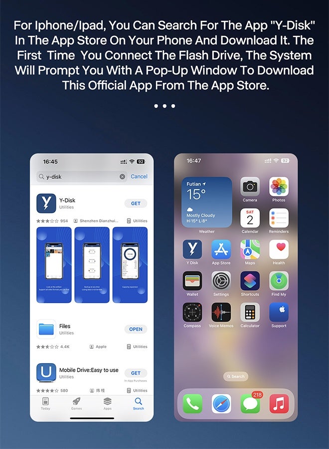 USB Flash Drive，2TB 3-in-1 Multi-conversion Interface Memory Stick，USB 3.0 Memory Stick Thumb Drive，for iPhone/ipad/iPod/Computer/iOS and Android/PC ﻿