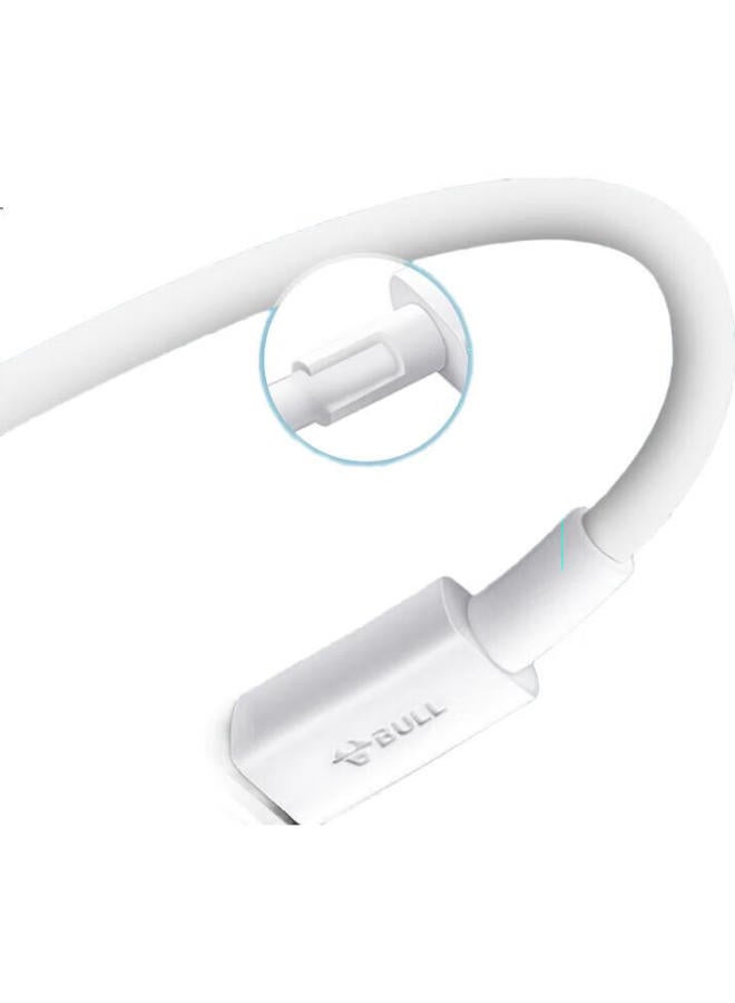 Bull Mfi Certified Chip Apple Data Cable, 1.8 Meters, Compatible With Iphone 13 Pro Max/12/11/Se3, Lightning Charger, Power Cord - Image 1