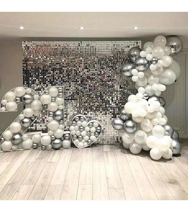 4 قطع من ستارة المطر الذهبية اللامعة مقاس 78.7 × 39.3 بوصة، ديكور حائط بالترتر لحفلات الزفاف وأعياد الميلاد كخلفية. - Image 1