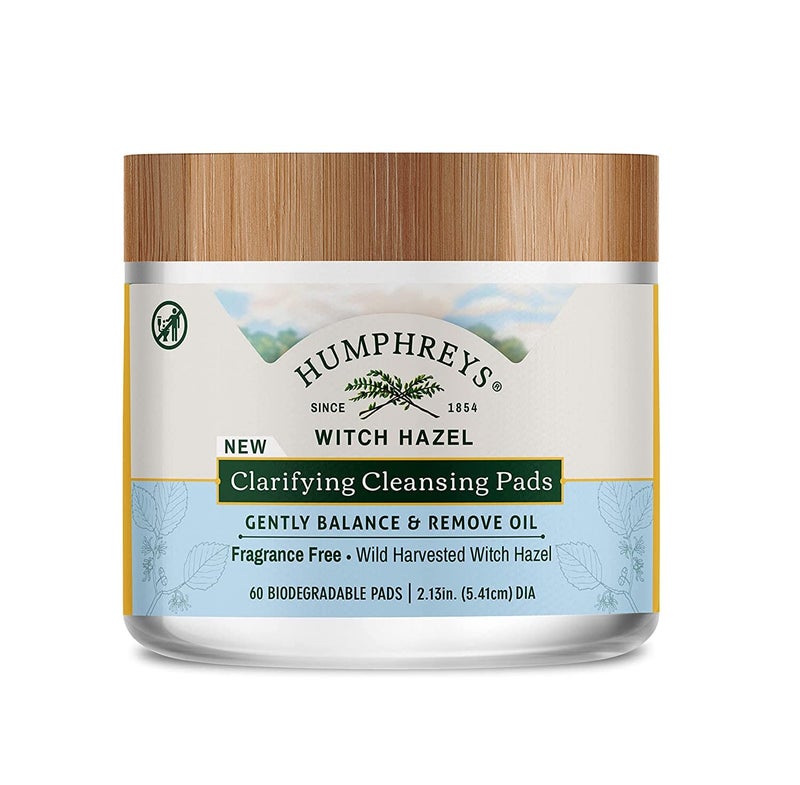 Humphreys Clarifying Witch Hazel Cleansing Pads Fragrance Free Clear