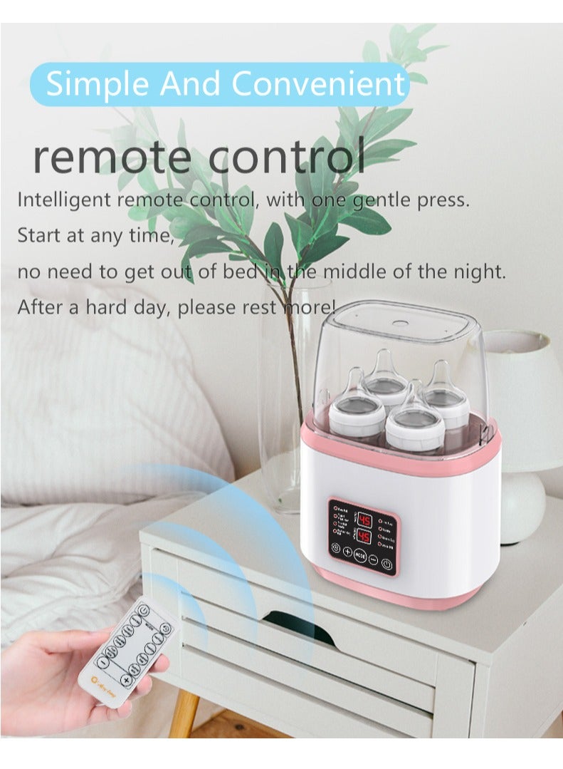 جوي لينك سخان زجاجات الأطفال مزود بشاشة LCD تعمل باللمس وجهاز تحكم عن بعد، درجة حرارة ثابتة على مدار 24 ساعة، إيقاف تشغيل تلقائي، تسخين سريع للحليب، تعقيم بالبخار، مناسب لتسخين أغذية الأطفال وإذابة الجليد عنها - Image 2