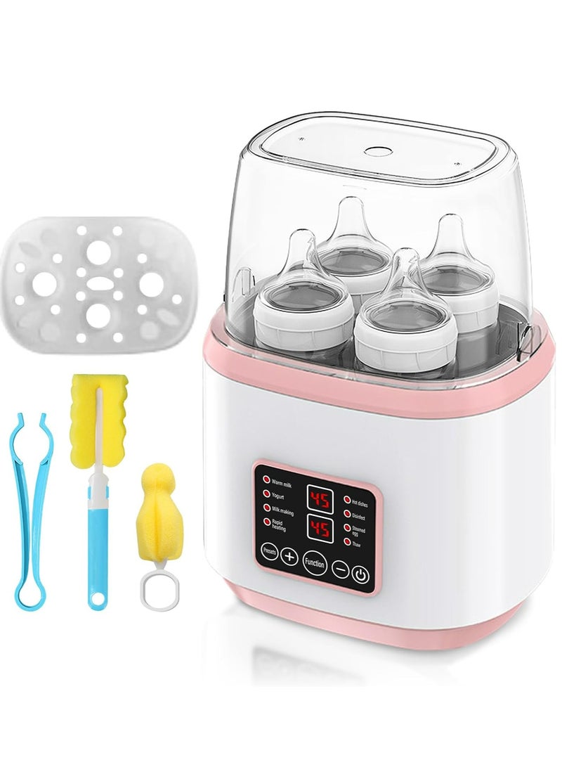 جوي لينك سخان زجاجات الأطفال مزود بشاشة LCD تعمل باللمس وجهاز تحكم عن بعد، درجة حرارة ثابتة على مدار 24 ساعة، إيقاف تشغيل تلقائي، تسخين سريع للحليب، تعقيم بالبخار، مناسب لتسخين أغذية الأطفال وإذابة الجليد عنها - Image 1