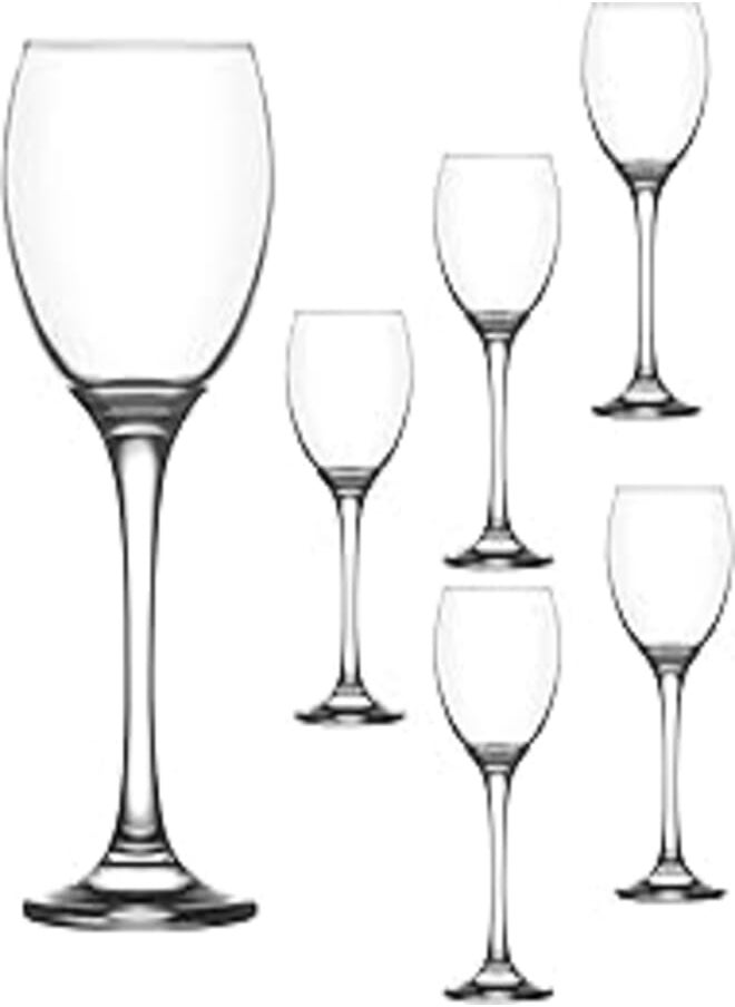 LAV LAV VENUE Glass / 245 cc - 8.25 Oz / 6 Pcs/Elegant design, Trusted Brand, Attractive shape of Sparkling Drink, Soft Drink, Smoothies, Juices, Cocktails/High Quality Materials 