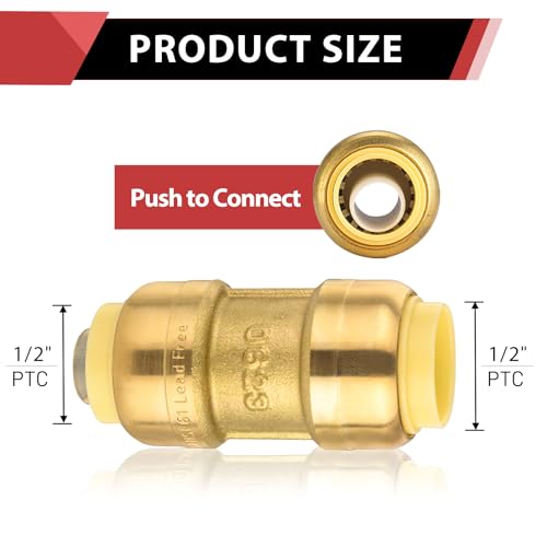 EFIELD Pack of 6 EFIELD PushFit Fittings 12 Inch Straight Coupling to Connect Pex Copper CPVC Free Clip ToolPF0036PCS - Image 3