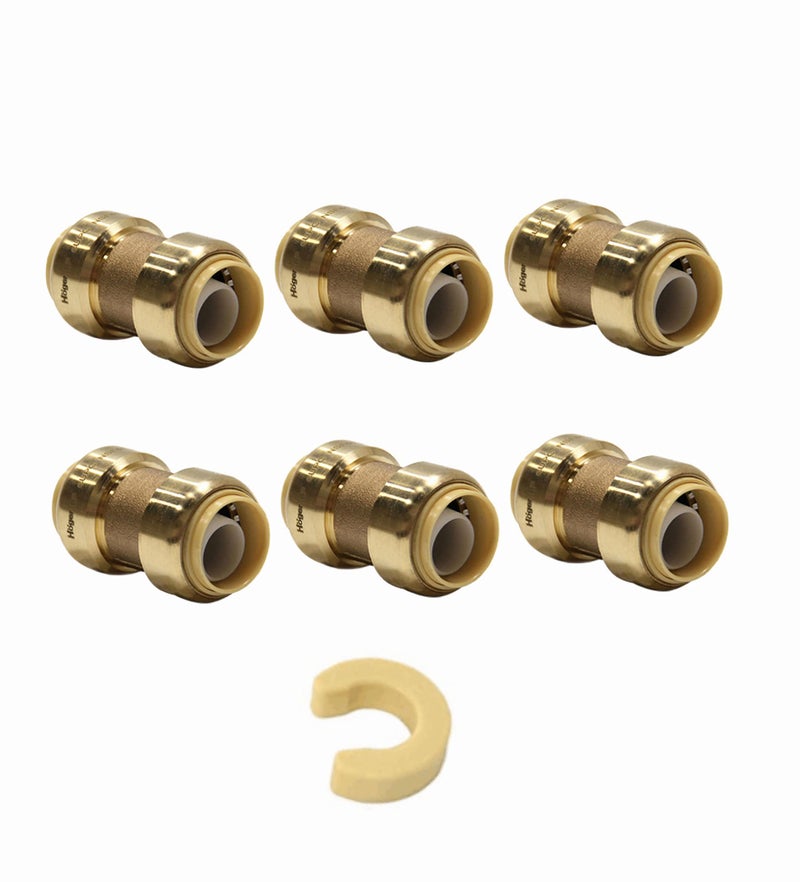 EFIELD Pack of 6 EFIELD PushFit Fittings 12 Inch Straight Coupling to Connect Pex Copper CPVC Free Clip ToolPF0036PCS - Image 2