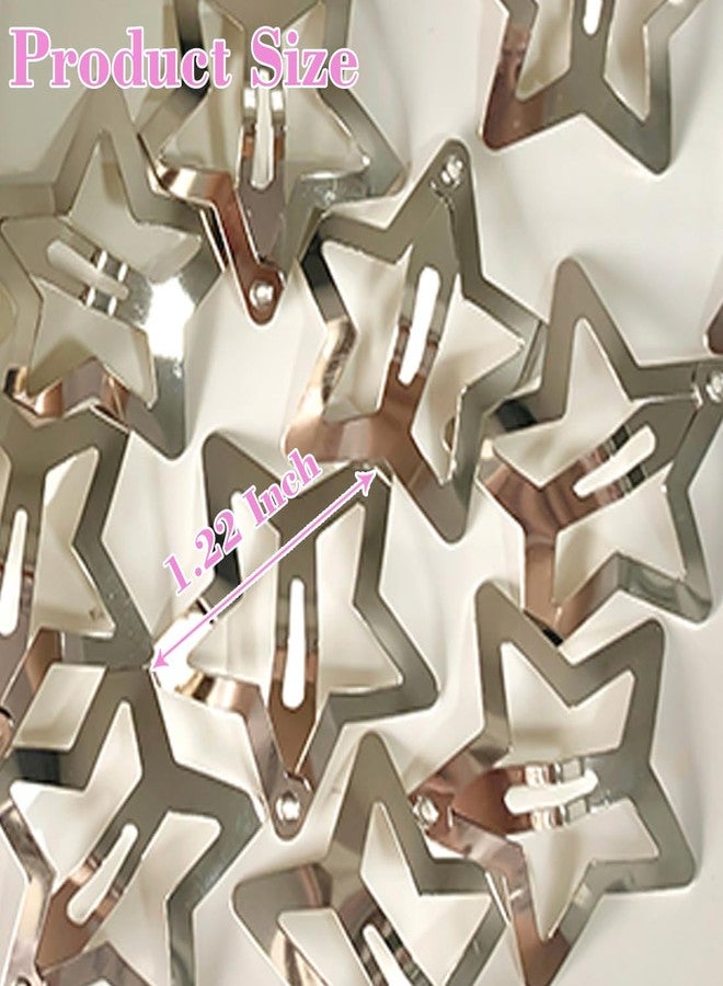 Seneeel 20 PCS 1.22" Star Hair Accessories - Non-Slip Metal Snap Clips and Barrettes for Girls & Women, Y2K Style - Image 2