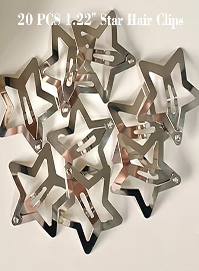 Seneeel 20 PCS 1.22" Star Hair Accessories - Non-Slip Metal Snap Clips and Barrettes for Girls & Women, Y2K Style - Image 5