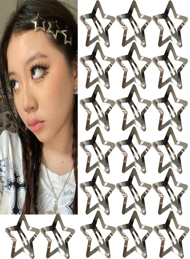 Seneeel 20 PCS 1.22" Star Hair Accessories - Non-Slip Metal Snap Clips and Barrettes for Girls & Women, Y2K Style - Image 1