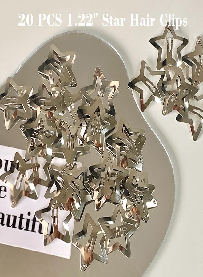 Seneeel 20 PCS 1.22" Star Hair Accessories - Non-Slip Metal Snap Clips and Barrettes for Girls & Women, Y2K Style - Image 3