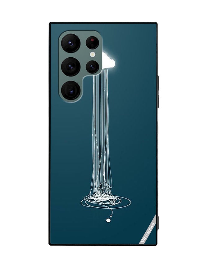 VR CREATIVE غطاء واقي لهاتف سامسونج جالاكسي S22 ألترا 5G بتصميم مطر متحرك متعدد الألوان - Image 1