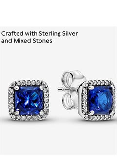 Pandora Violet Blue Elegant Earrings - Sterling Silver and Cubic Zirconia  - Image 4