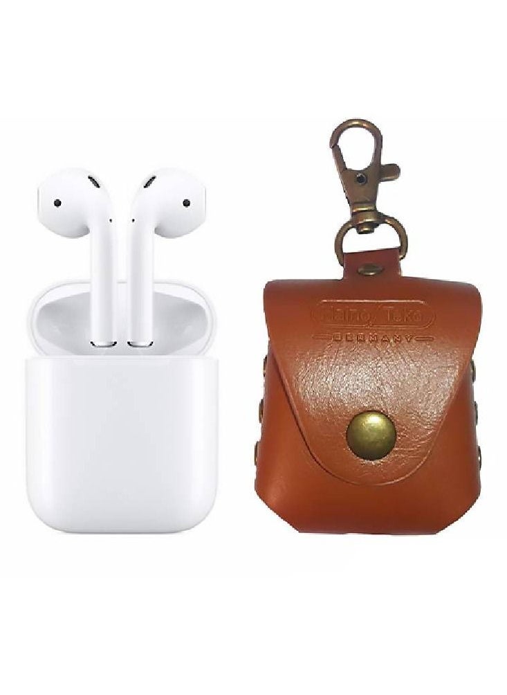 Haino Teko - POP-2040 PRO Wireless Earphones With Leather Case Cover For iPhones and Android - Image 1