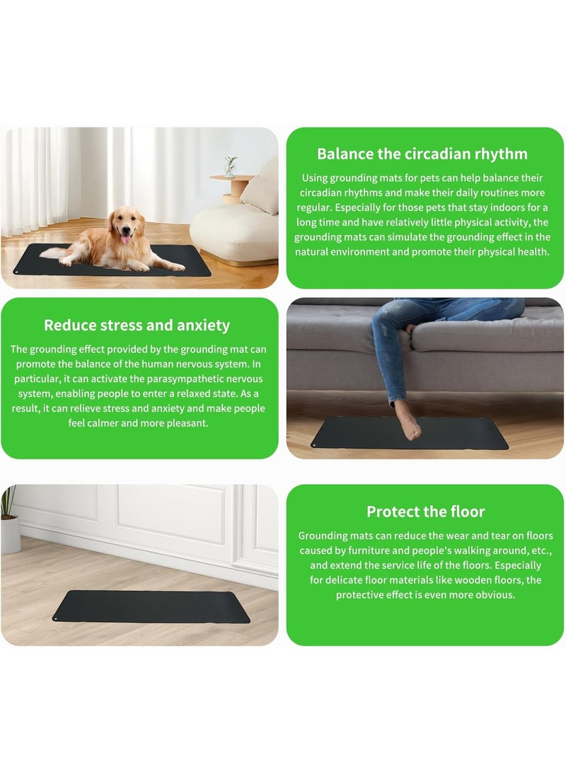 شو وو سجادة أرضية عالمية، سجادة يوغا أرضية، سجادة نوم، سجادة رياضية للكمبيوتر والقدم والسرير، علاج القدم الأرضية، مساعدة على النوم وتساعد في التخلص من القلق - Image 4