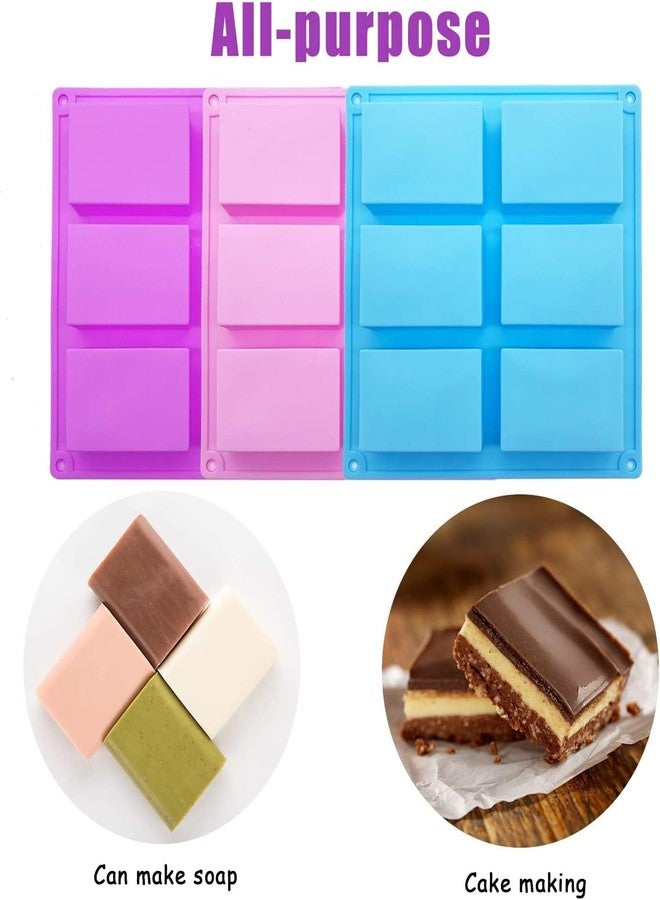 SPITEN 6 Slot Silicone Molds – Rectangle Soap Mold | Non-Stick Silicone Cake Mould for Homemade Craft, Cheesecake, Cupcakes, Brownies, Chocolate, Ice Cube Tray – Flexible Durable (Rectangle Shape) - Image 5
