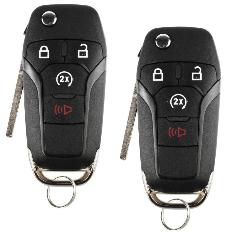 KeylessOption 2 Remote Key Fob Replacement Remote Start Flip Key 4btn for Ford (N5F-A08TDA, 164-R8134, 902mhz) - Image 5