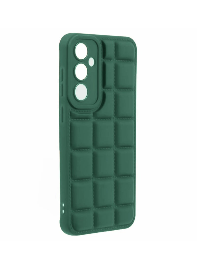 Wtech Samsung Galaxy S24 Plus / S24+ 2024 Premium Soft Liquid Silicone Puff Surface Case Cover - Dark Green - Image 2
