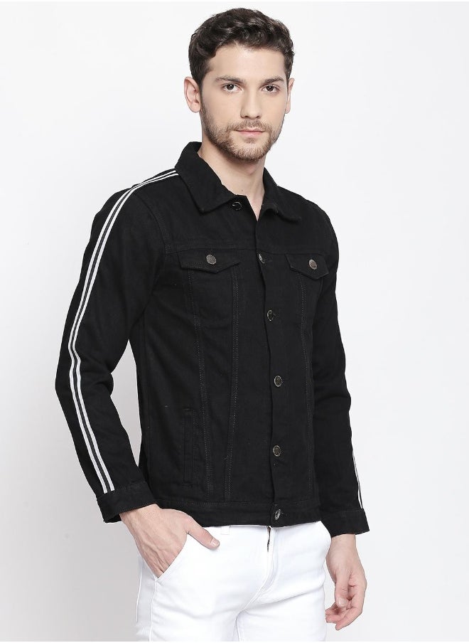 Men Black Solid Denim Jacket - pzsku/ZA02165808BD3F9824ADAZ/45/_/1725374467/d49f67f7-16c6-4932-946c-22b1dbc244f8