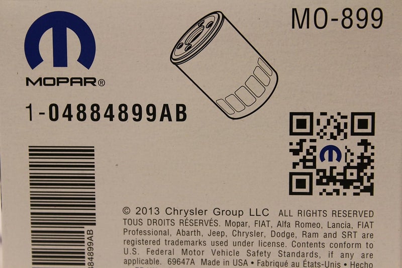 Mopar Chrysler Genuine Engine Oil Filter MO-899 for Various Models - Image 1