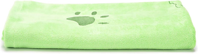 KUTKUT Microfibre Dog Towel, Quick Absorbent Pet Bath Towels, Super Soft Fast Drying Machine Washable Puppy Beach Dryer for Small Medium Large Dogs Rice(Green: 140 x 70cm) - Image 4