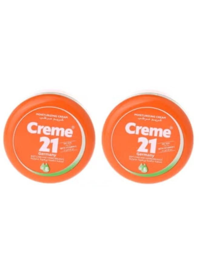 Creme 21 2 Pcs Cream 21 Moisturizing Cream for Dry Skin with Vitamin E - 150 ml - Image 1