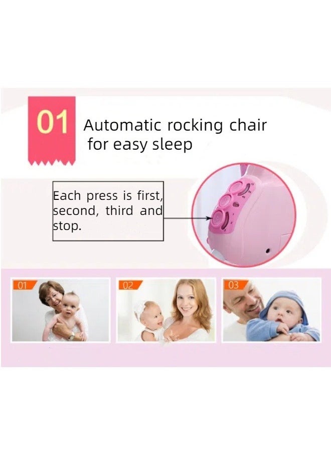Generic - Electric Baby Rocker, Cradle Rocker, Intelligent Music Lay Flat Folding Sleeping Bed With Mattress, Mosquito Net, Pillows, Remote Control , Can Swing, Can Be Timed, Can Play Music, For Little Babies - Image 1