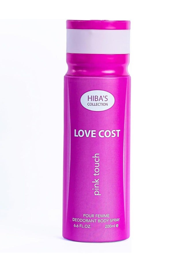 هيبا'ز كوليكشن لوف كوست بينك تاتش بور فيم مزيل العرق سبراي للجسم - 6.6 أونصة سائلة. أوز. (200 مل) | رائحة الأزهار والفواكه الأنيقة | نضارة تدوم طويلاً وحماية من الروائح الكريهة - Image 1